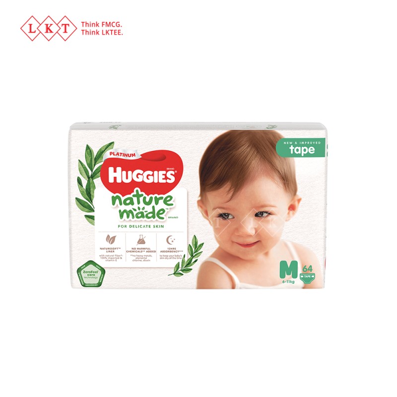 Baby Diapers Manufacturer - Huggies NatureMade Tape Diaper L 54S Malaysia Direct Wholesale