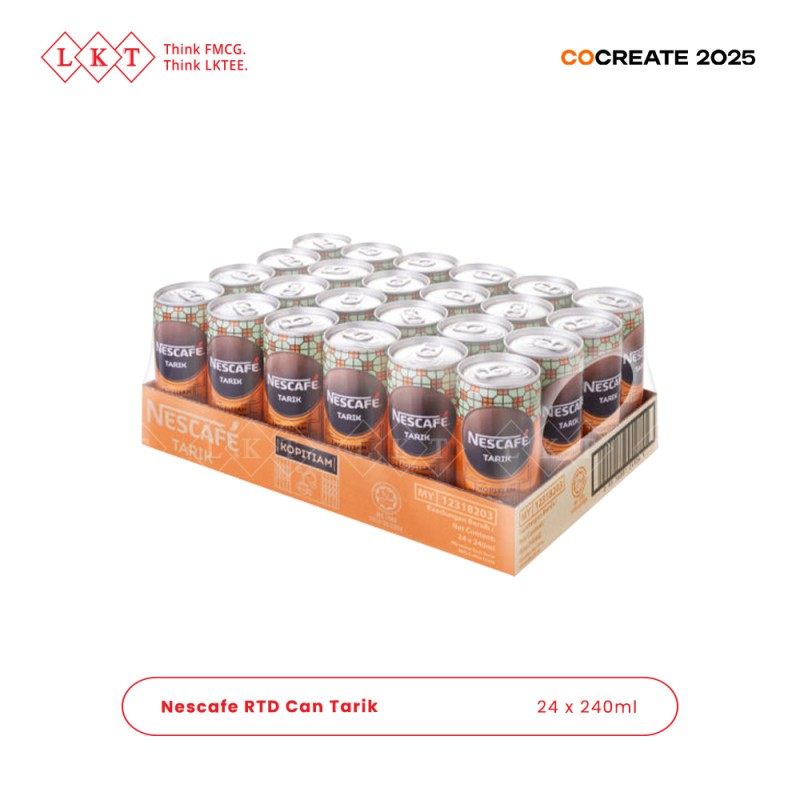 Ready Drink Manufacturer - Nescafe Tarik 240ml Tin Can Nestle Halal Malaysia Beverage