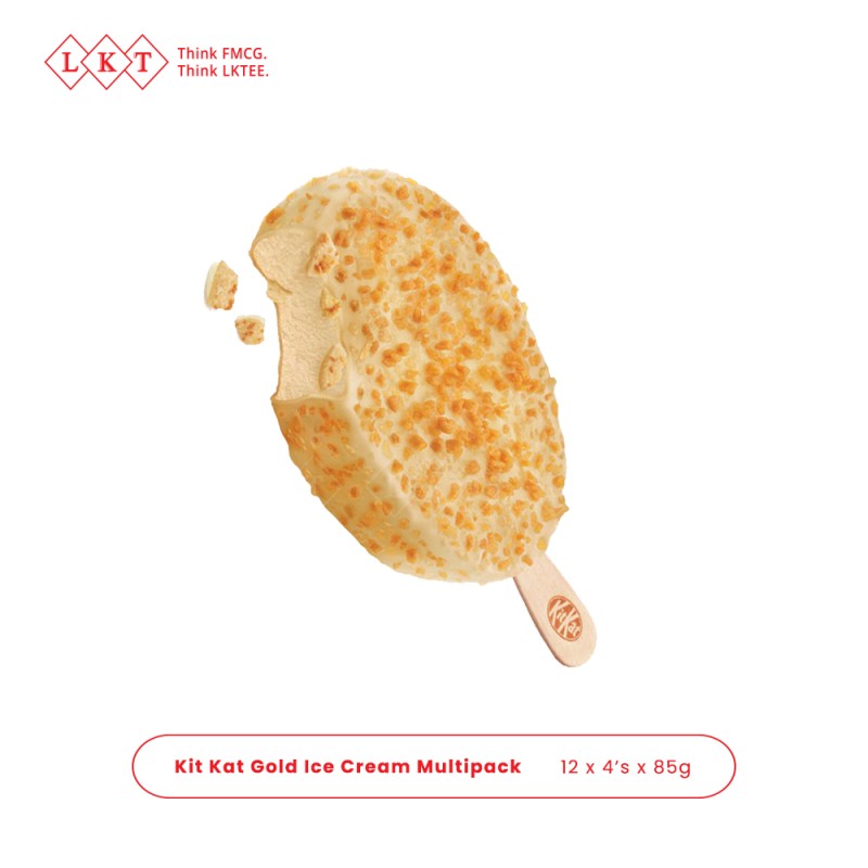 Ice Cream Manufacturer - Bulk Wholesale KitKat Gold Frozen Ice Cream Multipack 85G 4'S Halal