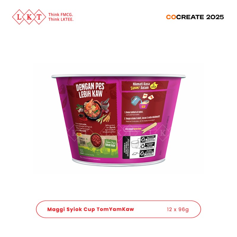 Instant Noodles Manufacturer - Nestle Maggi Syiok TomYamKaw Bowl 96g Spicy Malaysian Flavor