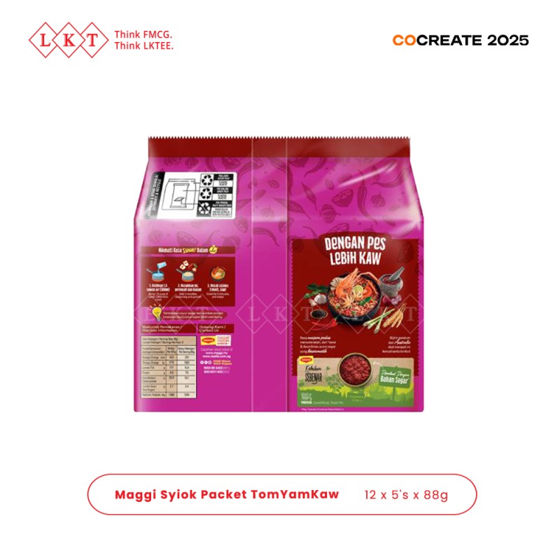 Instant Noodles Manufacturer - Nestle Maggi Syiok TomYamKaw 88G Spicy Malaysian Flavor