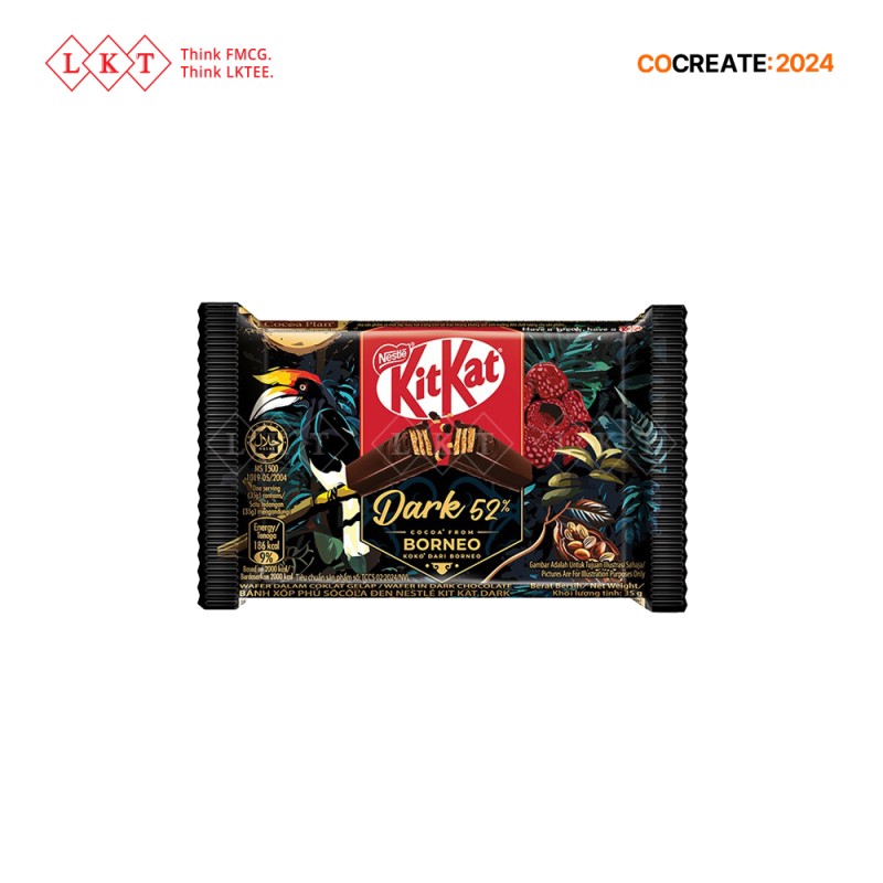 Chocolate Manufacturer - Kit Kat Dark Borneo 17G 8's Malaysia Direct Factory Wholesale Export