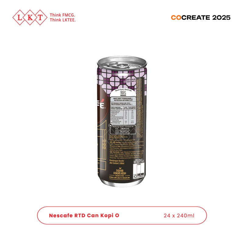 Ready Drink Manufacturer - Nescafe Kopi O Tin Can 240ML Nestle Halal Malaysia Beverage