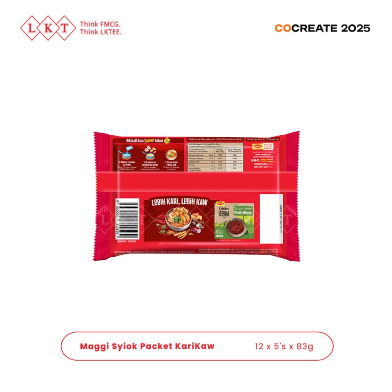 Instant Noodles Manufacturer - Nestle Maggi Syiok KariKaw 83G Spicy Malaysian Flavor