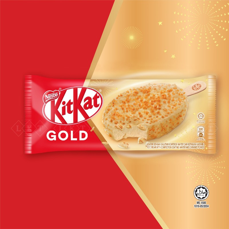 Ice Cream Manufacturer - Bulk Wholesale KitKat Gold Frozen Ice Cream Single Pack 85G Halal