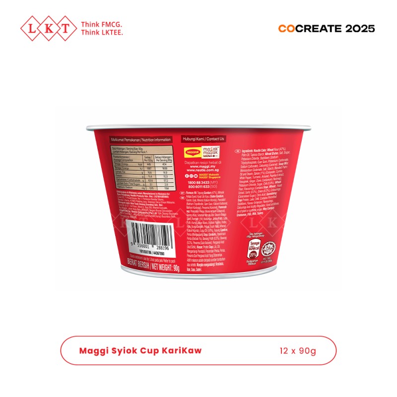Instant Noodles Manufacturer - Nestle Maggi Syiok KariKaw Bowl 90G Spicy Malaysian Flavor