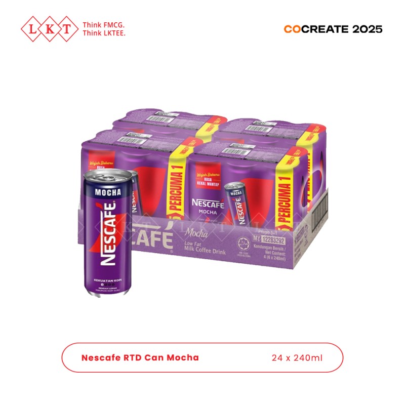Ready Drink Manufacturer - Nescafe Mocha Tin Can 240ML Nestle Halal Malaysia Beverage
