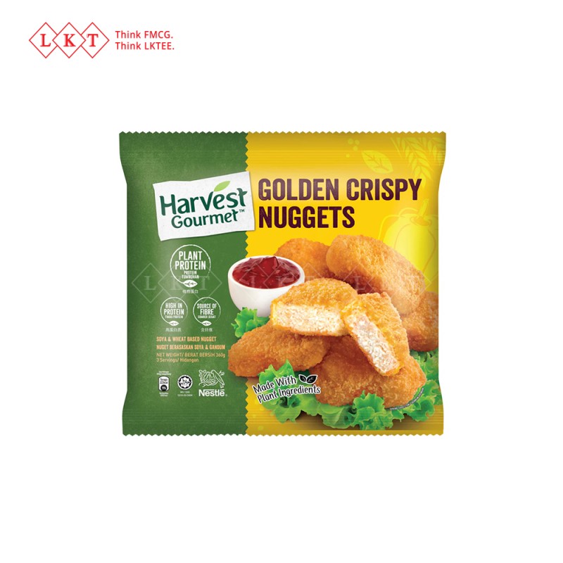 Plant Based Nuggets Manufacturer - Harvest Gourmet Golden Crispy Nuggets 360G Malaysia Wholesale
