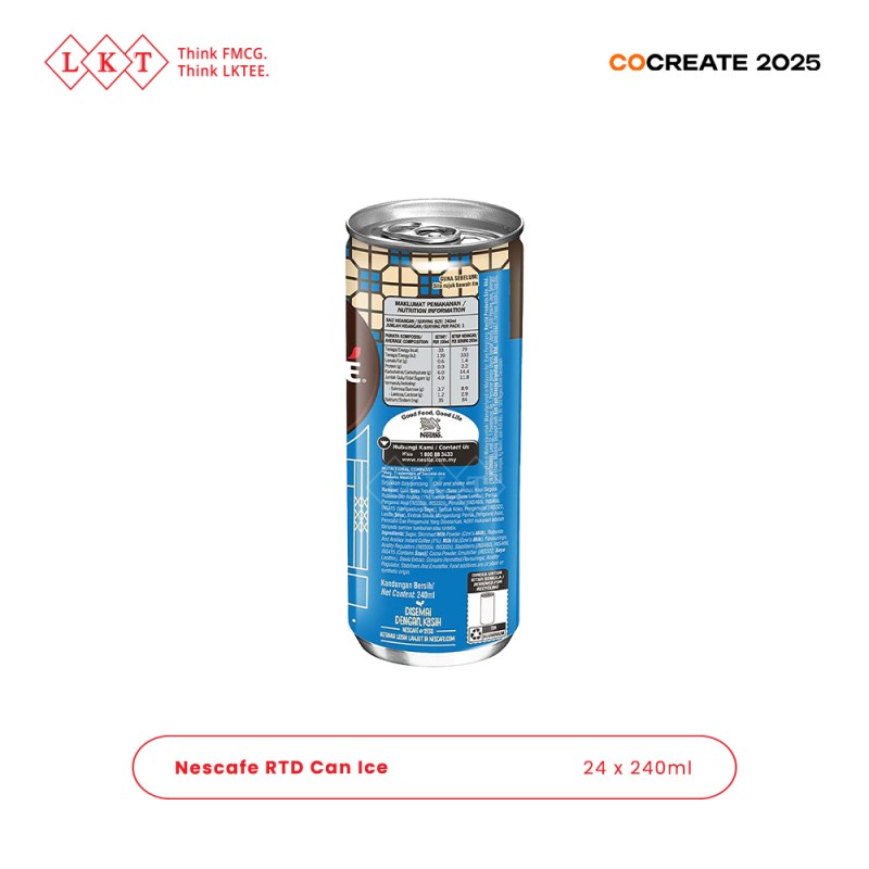 Ready Drink Manufacturer - Nescafe Ice Tin Can 240ML Nestle Halal Malaysia Beverage