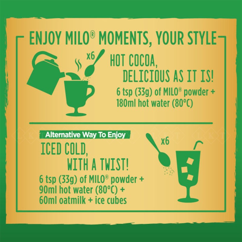 Drink Powder Manufacturer - Milo Intense Dark Hot Chocolate Malt Powder 400G Nestle Halal