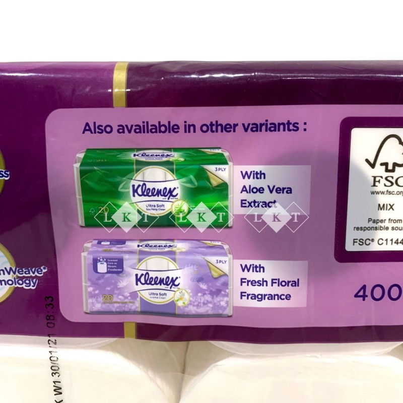 Toilet Tissue Manufacturer - Wholesale Export Kleenex Ultra Soft Cottony Clean 3 Ply