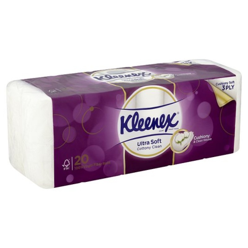 Toilet Tissue Manufacturer - Wholesale Export Kleenex Ultra Soft Cottony Clean 3 Ply