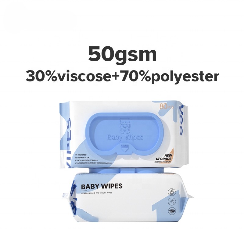 Baby Wipes Supplier - 80 Pieces Stock 50Gsm 30% Viscose Sensitive Skin