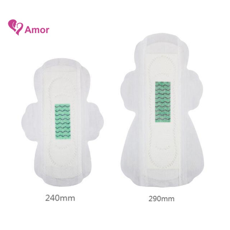 Sanitary Pads Supplier - 290mm Super Thin Overnight Green Anion Disposable