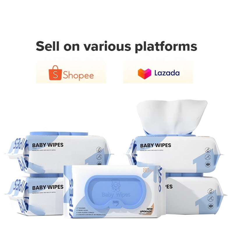 Baby Wipes Supplier - 80 Pieces Stock 50Gsm 30% Viscose Sensitive Skin
