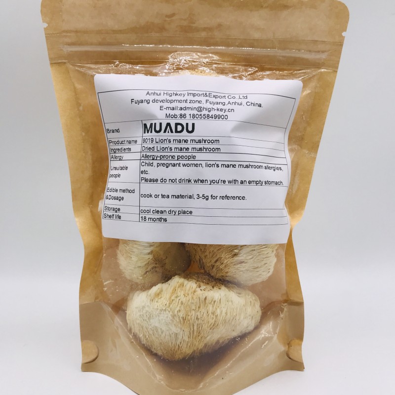 9019 Hou Tou Gu Dia 6-8cm Dried Lion's Mane Mushroom for Health