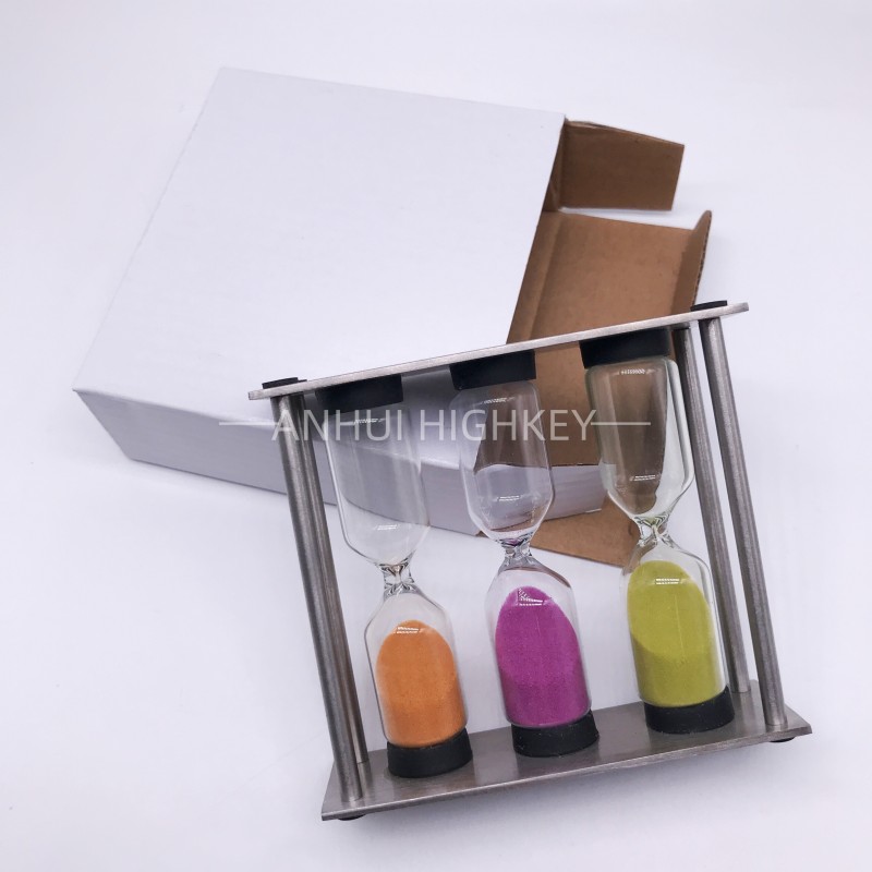 TEA10 Hot Sale 3 in 1 Metal Combination Hourglass 3/4/5 Minute Perfect Tea Timer in Stock