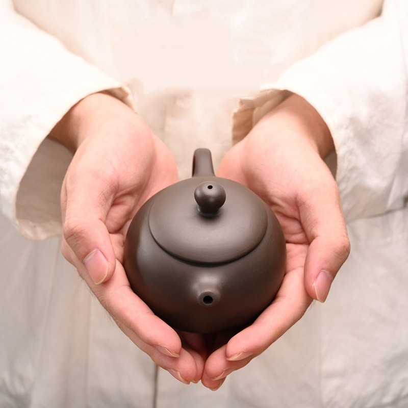 PS01 Purple Clay Kung Fu Travel Terracotta Pottery Tea Set One Pot Four Cups Teapot Tea Cup Set