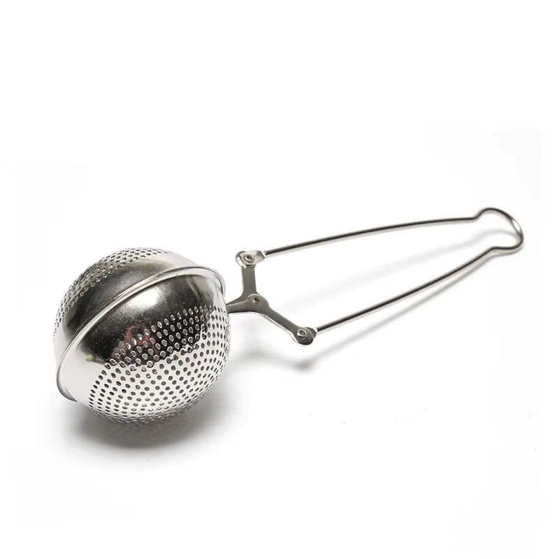 TEA02 304 Stainless Steel Tea Infuser Set with Ball Shape Plastic Metal-Loose Leaf Spice Filter Infuser Mesh Tea Strainer Teapot