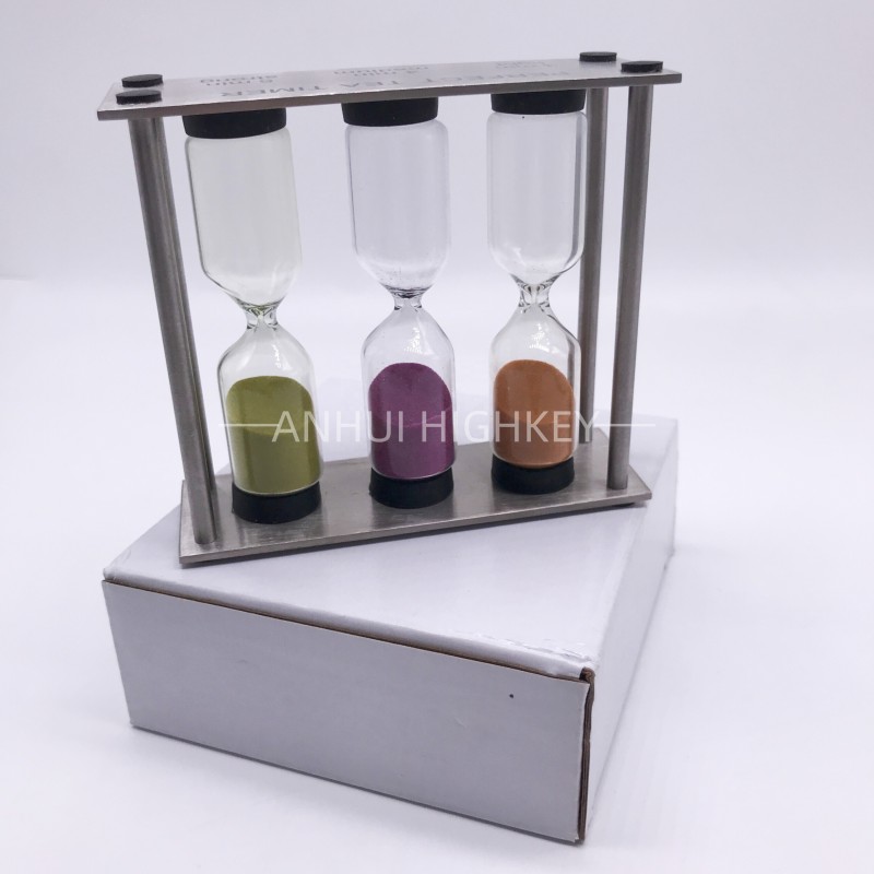 TEA10 Hot Sale 3 in 1 Metal Combination Hourglass 3/4/5 Minute Perfect Tea Timer in Stock