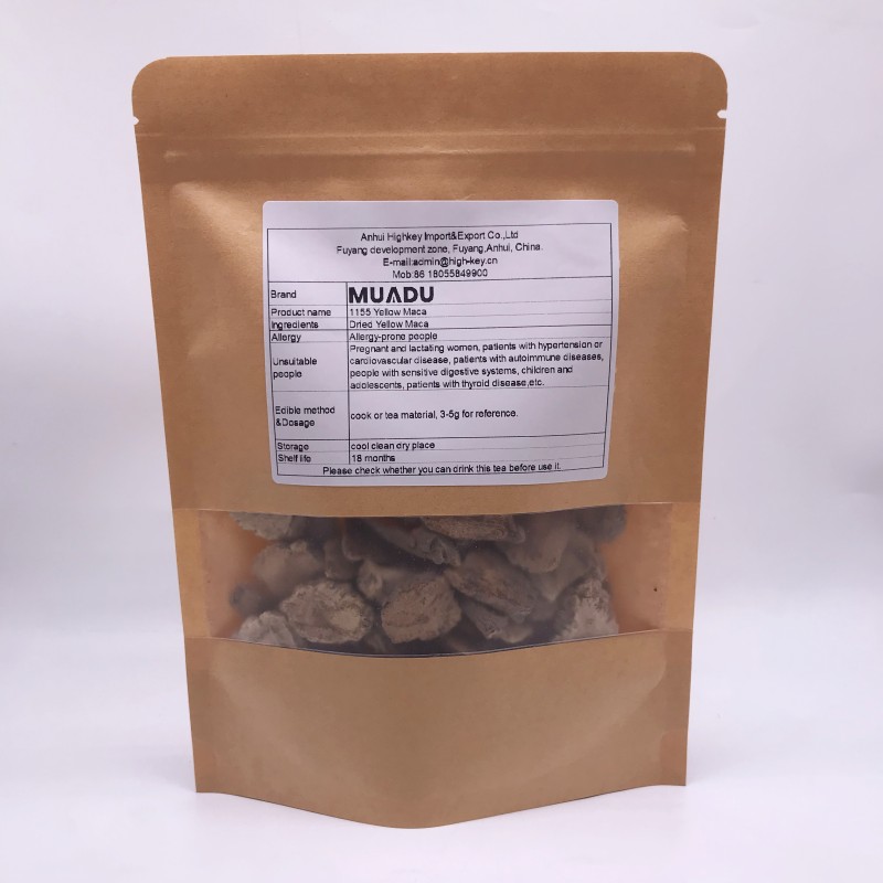 1155 Huang Ma Ka Wholesale Maca Drink Tea Yellow Maca Root Slice for Tea