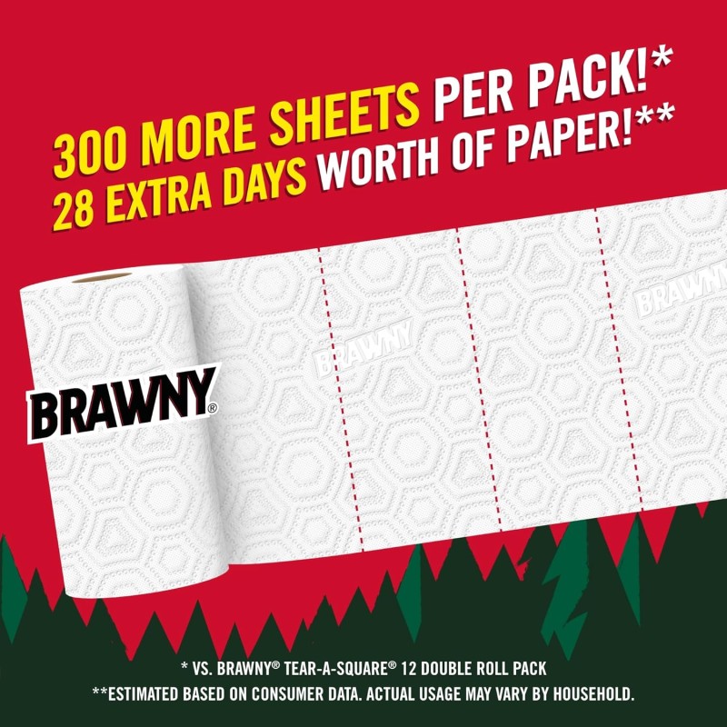 Paper Towels Manufacturer - Reasonable Price Brawny Tear-A-Square 12 Family Rolls 30 Regular