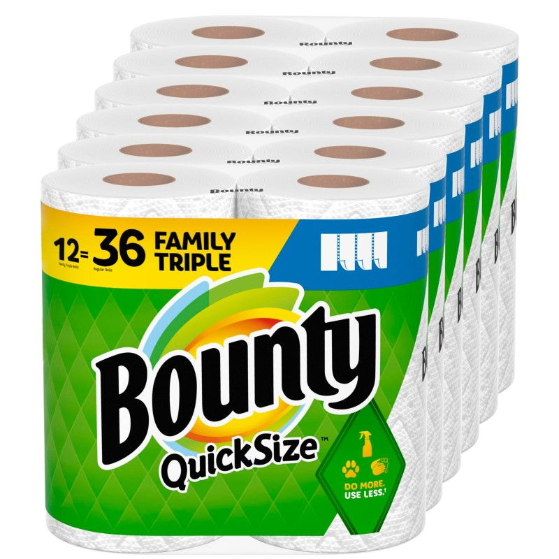 Paper Towels Manufacturer - Perfect Original Bounty Quick-Size White 12 Family Triple 36 Regular
