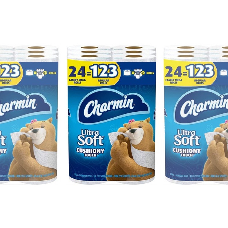 Toilet Paper Manufacturer - Premium Charmin Ultra Strong 24 Family Mega Rolls 123 Rolls Worldwide