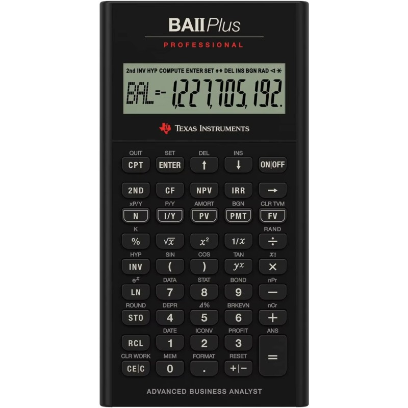 Calculator Manufacturer - New Arrival Texas Instruments BA II Plus Silver 9.8 Inch Bulk