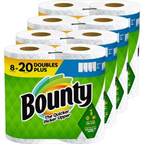 Paper Towels Manufacturer - Bounty Authentic 2-Ply White 8 Double Rolls 20 Regulars Factory Price