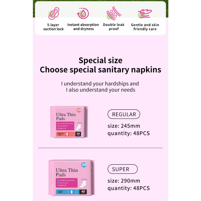 Sanitary Pads Manufacturer - High Quality X9 Mini Pack Ultra Thin Soft Disposable Female