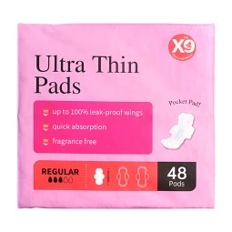 Sanitary Pads Manufacturer - X9 Private Label Disposable Female Pocket Ultra Thin 245mm