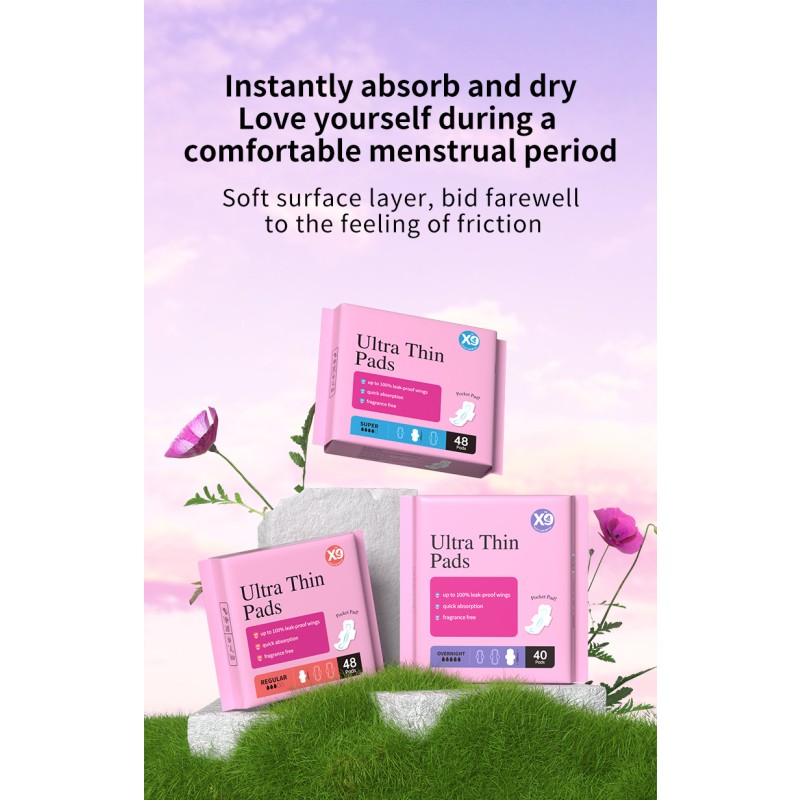 Sanitary Pads Manufacturer - X9 330mm Mini Pack Ultra Thin Leak Guard Cotton Ladies