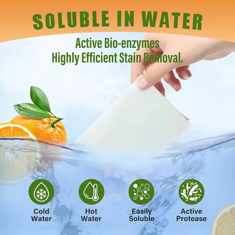 Laundry Detergent Sheets Supplier - Tangerine Fragrance Home Use