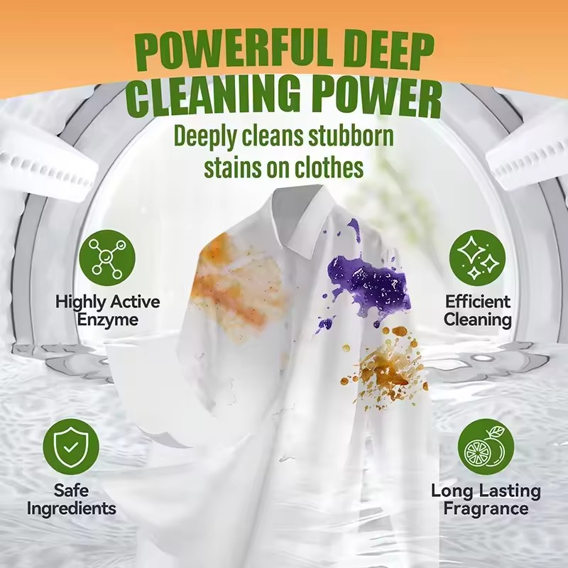 Laundry Detergent Sheets Supplier - Tangerine Fragrance Home Use