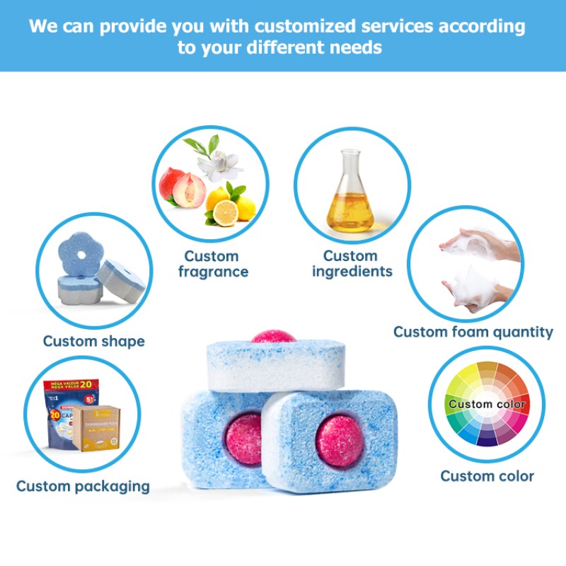Dishwasher Tablets Factory - 2-in-1 Oil Stain Removal Tablets
