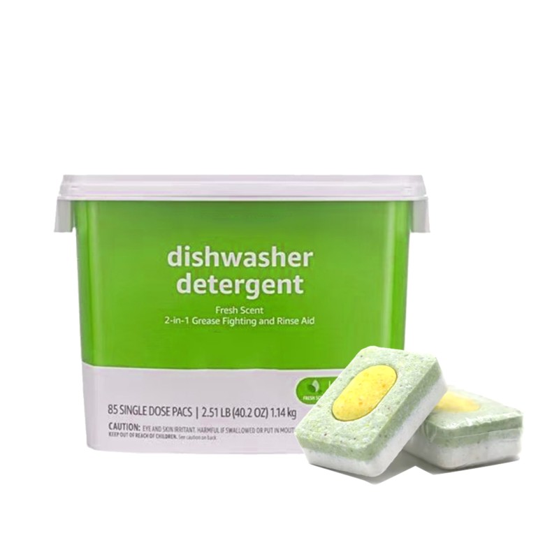 Dishwasher Tablets Factory - 2-in-1 Rinse Aid Fresh Scent