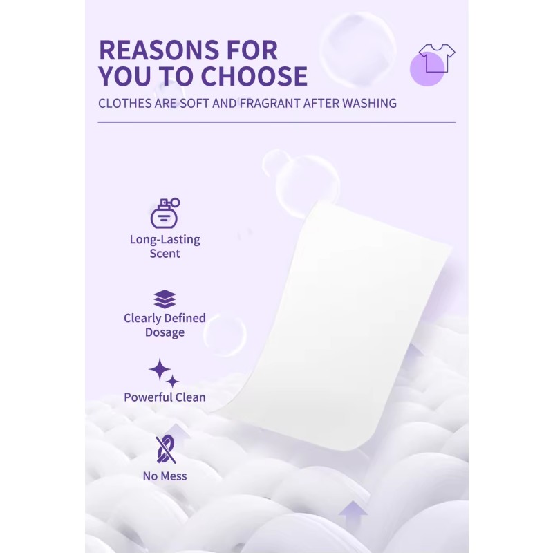 Laundry Strips Factory - Wholesale Lavender Fragrance Detergent
