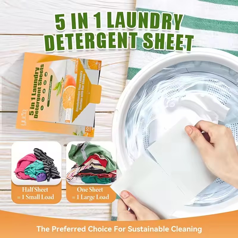 Laundry Detergent Sheets Supplier - Tangerine Fragrance Home Use
