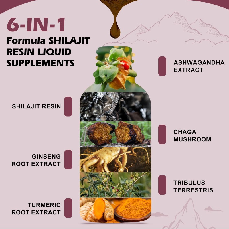 Shilajit Liquid Drops Factory - Ashwagandha Turmeric Ginseng