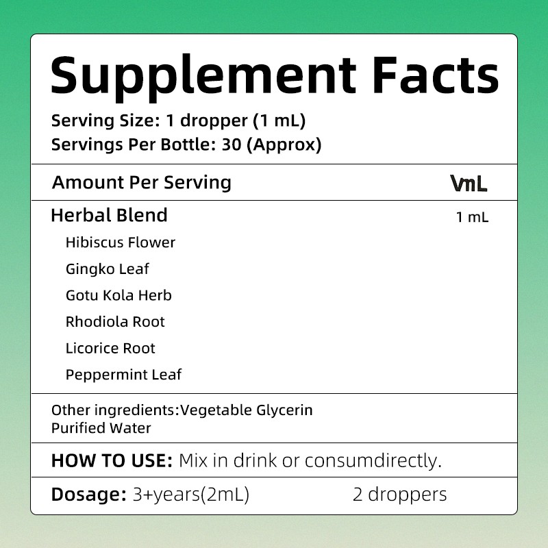 Hibiscus Gingko Drops Supplier - Kids Focus Immune Support