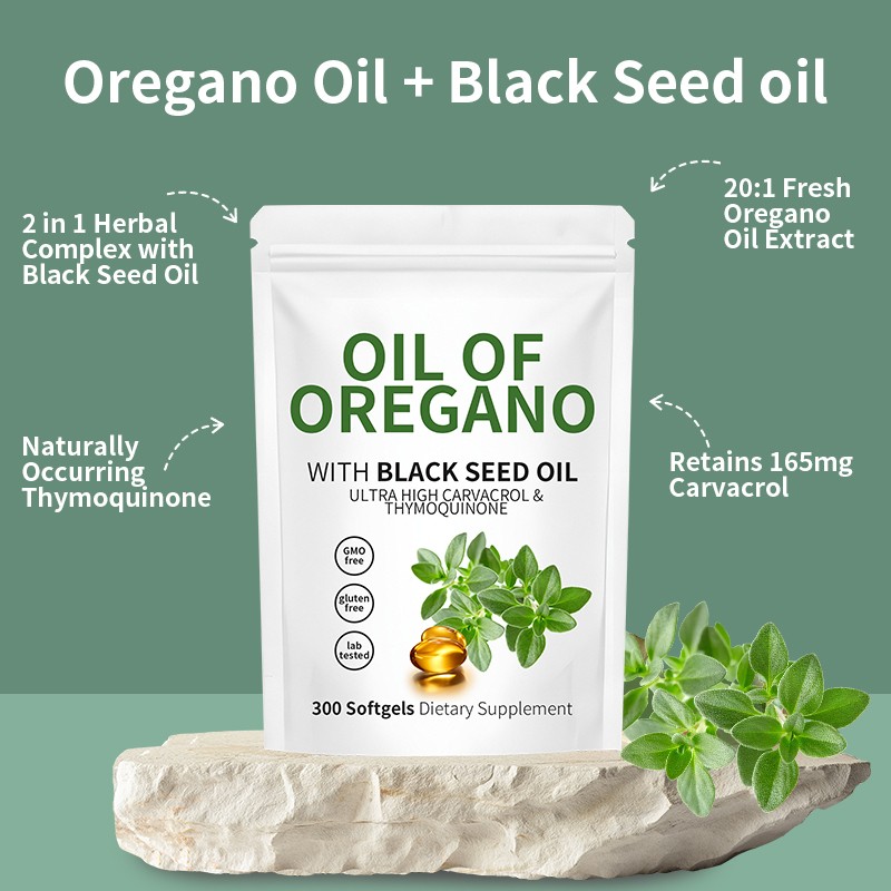 Oregano Oil Softgels Manufacturer - Black Seed Oil 300mg