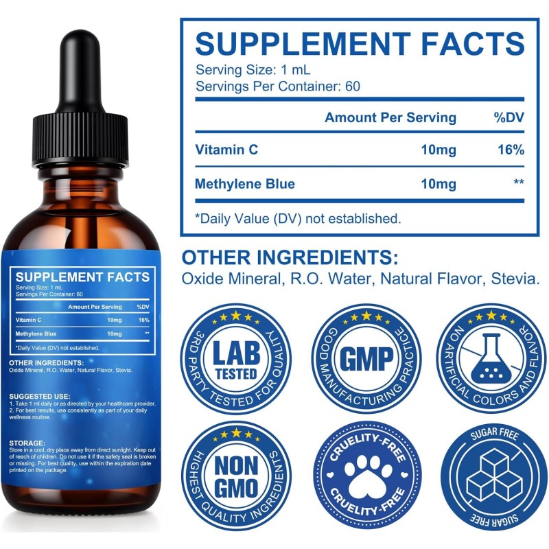 Methylen Blue Drops Manufacturer - 99.99% Advanced Strength