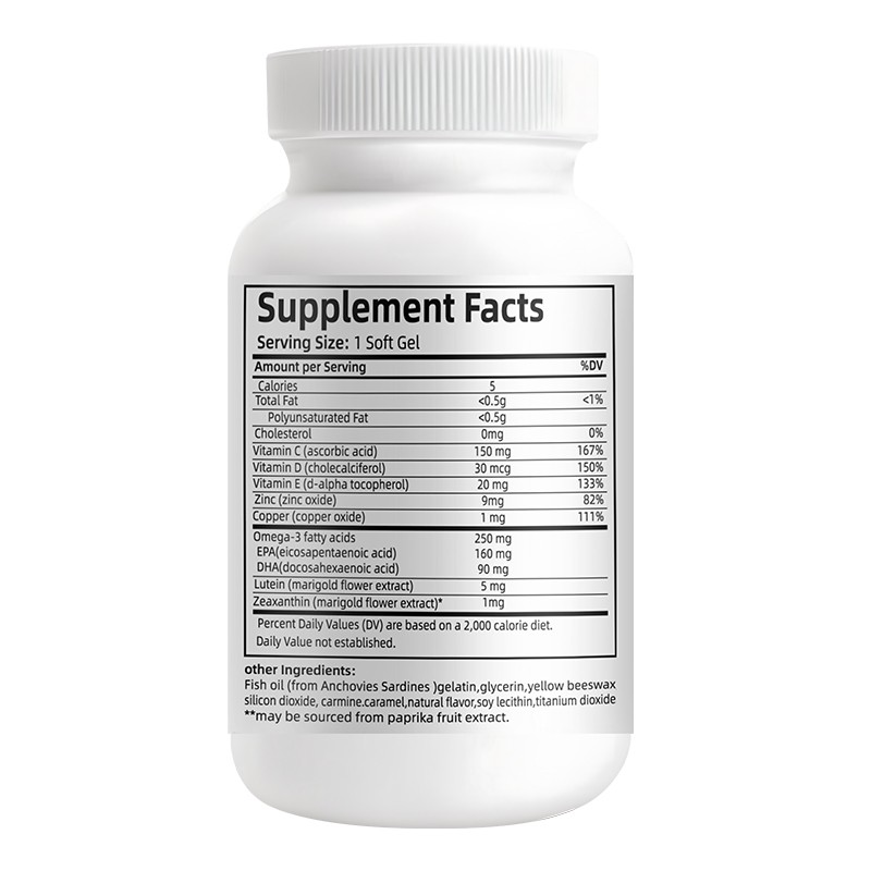 Eye Vitamin Softgels Supplier - Lutein Zeaxanthin Omega