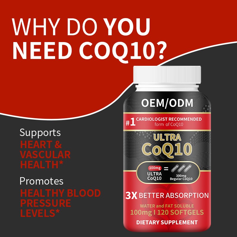 CoQ10 Softgels Factory - 100mg Heart Support Private