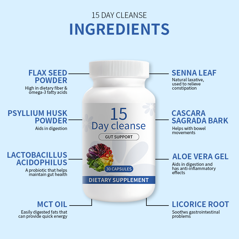 Herbal Cleanse Capsules Factory - 15 Day Digestive Support