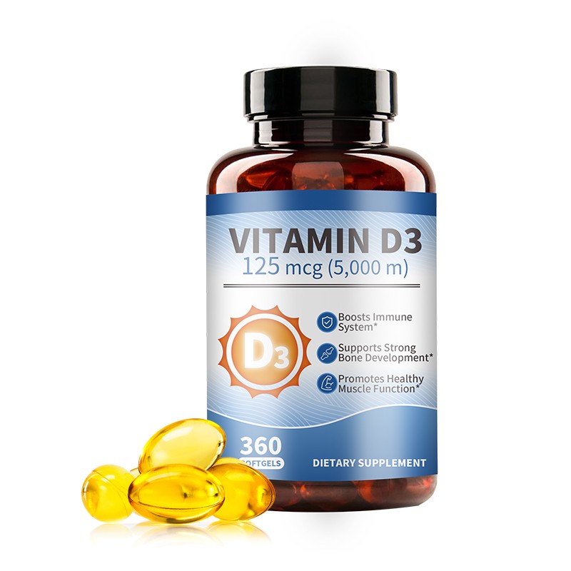 Vitamin D3 Softgels Factory - Non GMO Bone Heart Support
