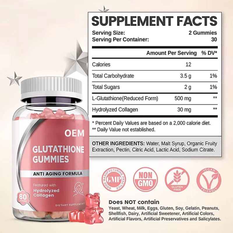 Skin Whitening Gummies Supplier - Private Label Glutathione