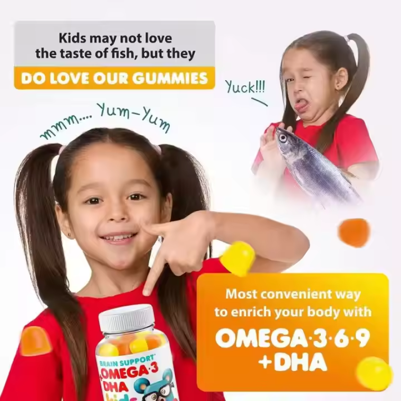 Omega 3 Gummies Factory - Kids Brain Vision Support