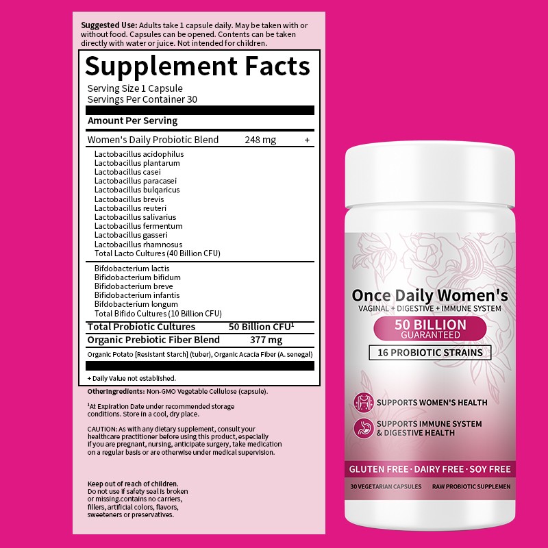 Women Probiotic Capsules Supplier - 50 Billion CFU Gut